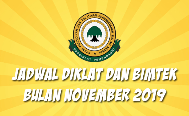 Jadwal Bimtek Pemendagri November 2019