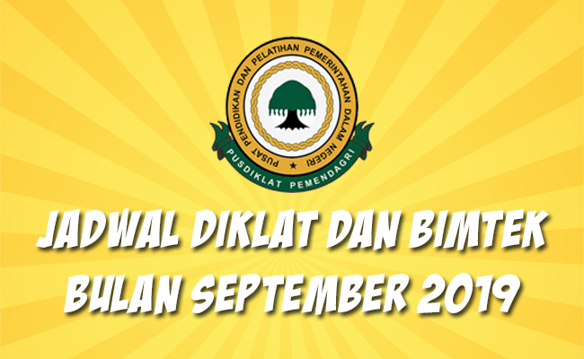 Jadwal Bimtek Pemendagri September 2019