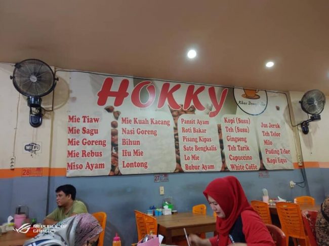 Menu Kedai Kopi Hokky Pekanbaru