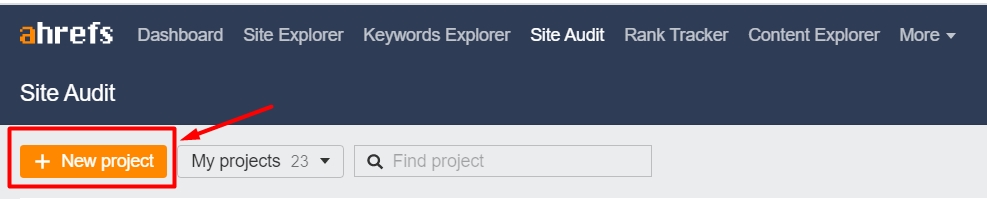 New Project Site Audit