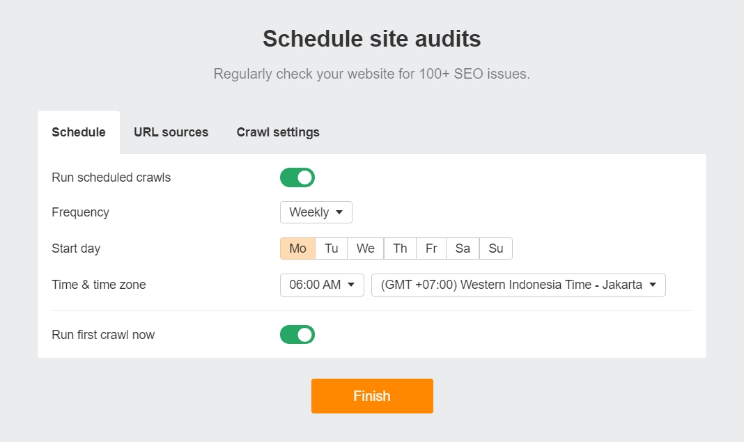 Schedule site audits